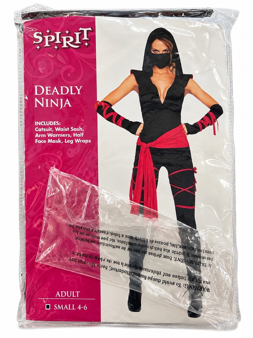 Spirit Deadly Ninja Costume - Black & Red